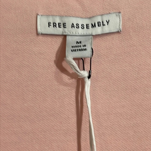 NWT Free Assembly Women's Pleated U Neck Mini Dress size Medium. - Picture 4 of 11